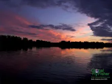 Computer screen wallpaper: Great sunset over the lake